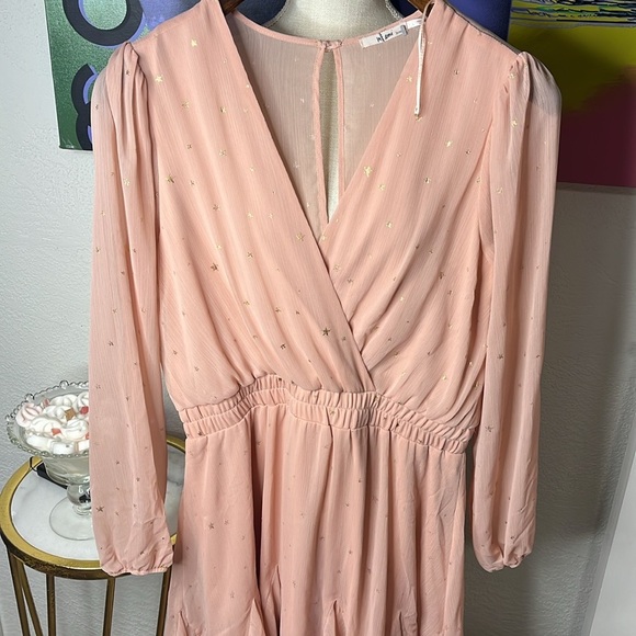 MI AMI PEACH CHIFFON DRESS - Picture 8 of 8